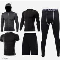 Complete Fitness Clothing Set 5-Piece Sport Compression Kit